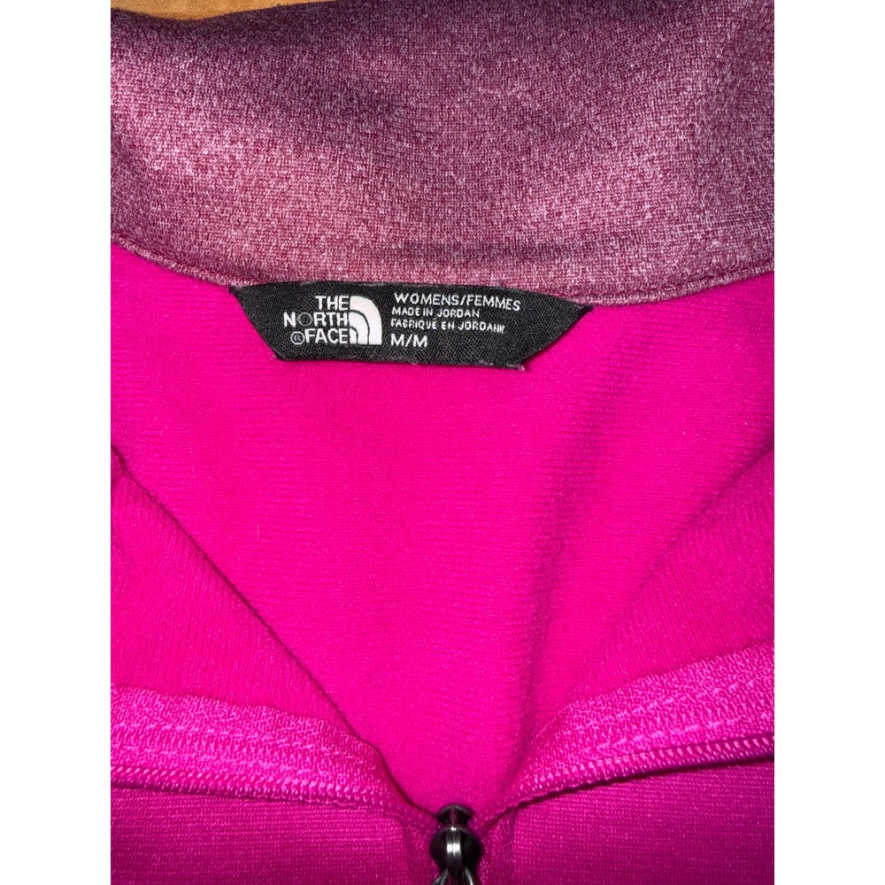 The North Face Womens Pink Purple Quarter Zip Pullover Long Sleeve Shirt Medium - Picture 2 of 7